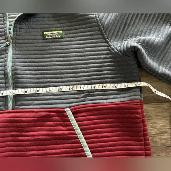 Men’s L.L. Bean Airlight Knit Hooded Pullover colour block L - Picture 4 of 4